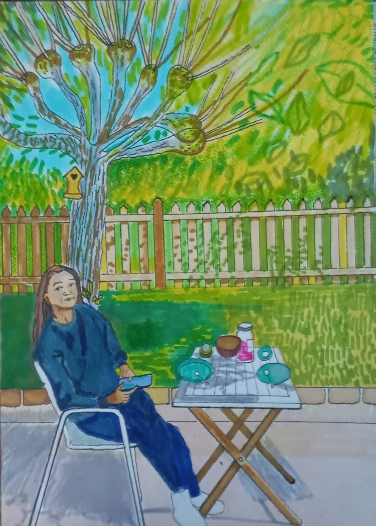 Irina_2024_21x29,7 cm_cienkopis i marker na papierze