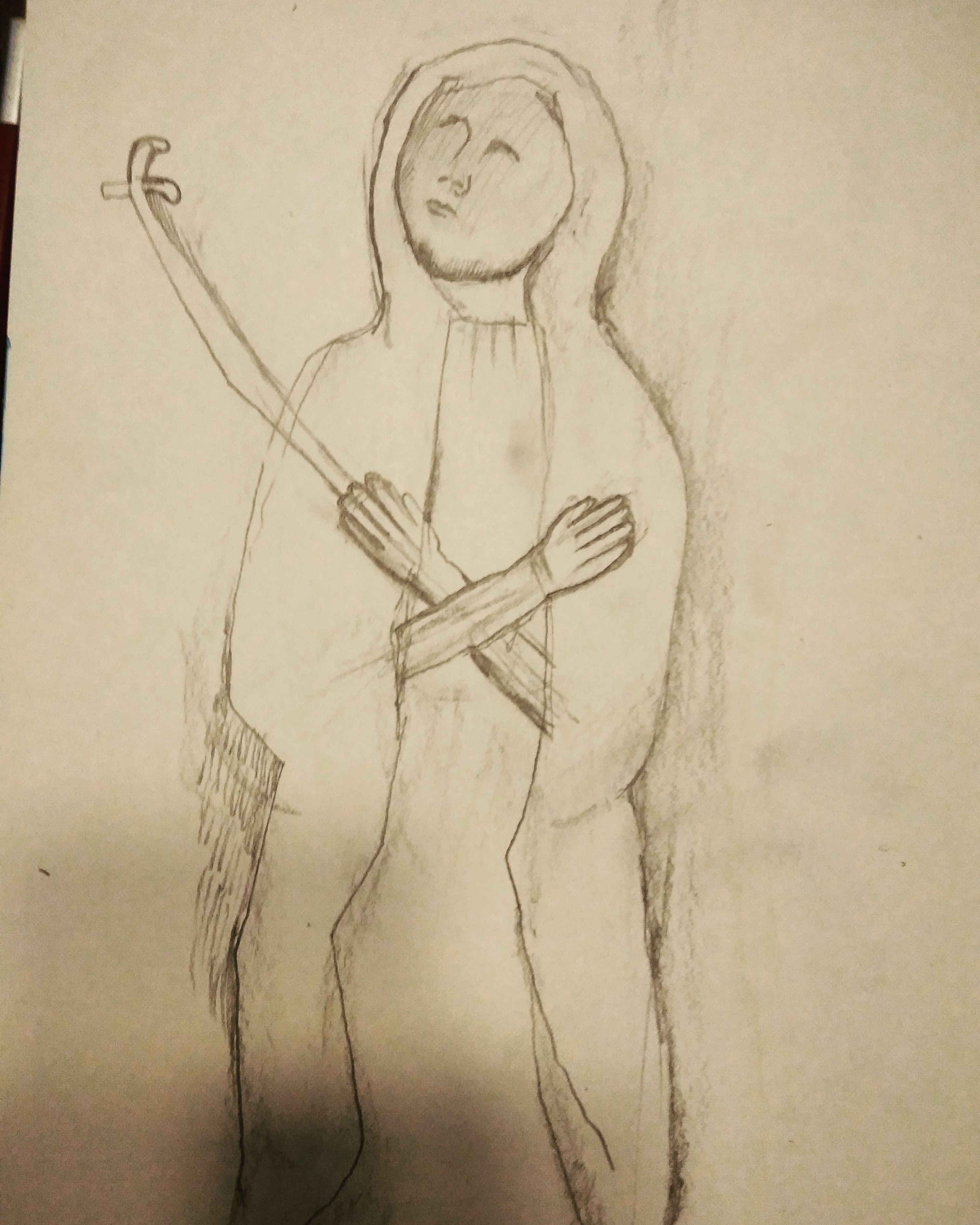 ołówek na papierze, 21 x 29,7 cm