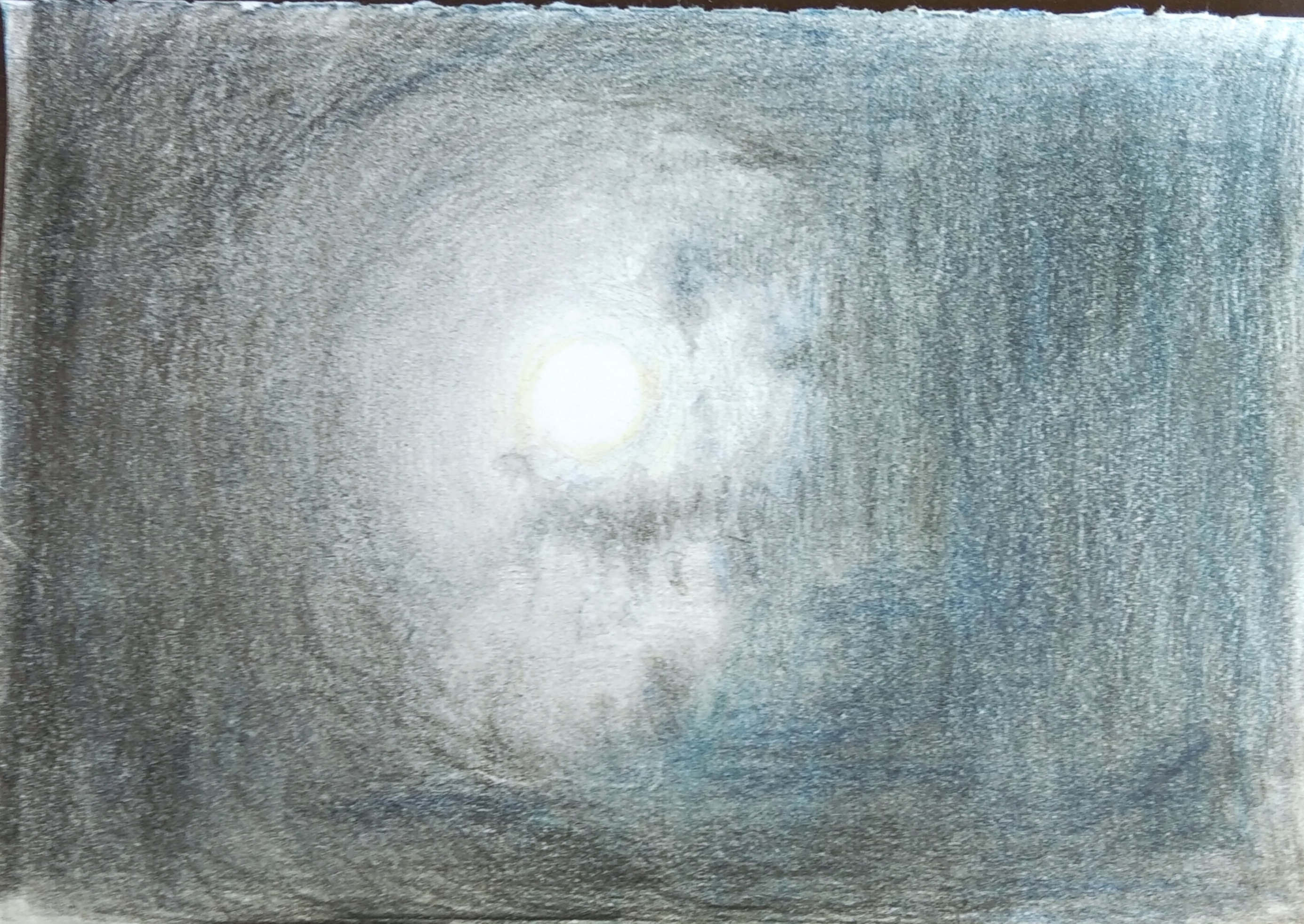 Księżyc w pełni_2022_21x29,7 cm_kredki na papierze