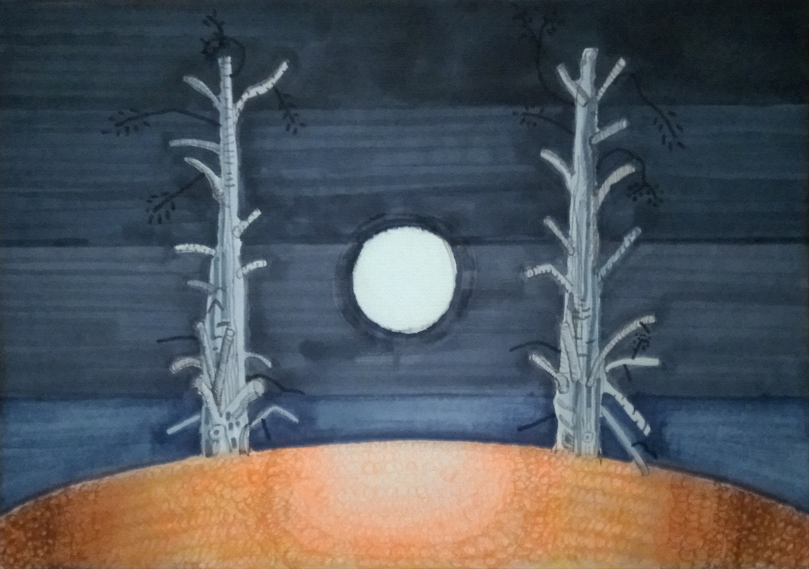 Opłotek4_2023_21x29,7 cm_cienkopis i marker na papierze