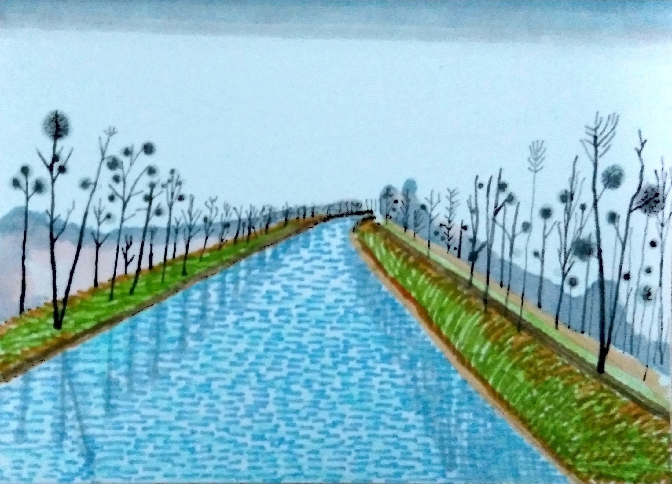 Nad Olzą_2024_21x29,7 cm_marker na papierze