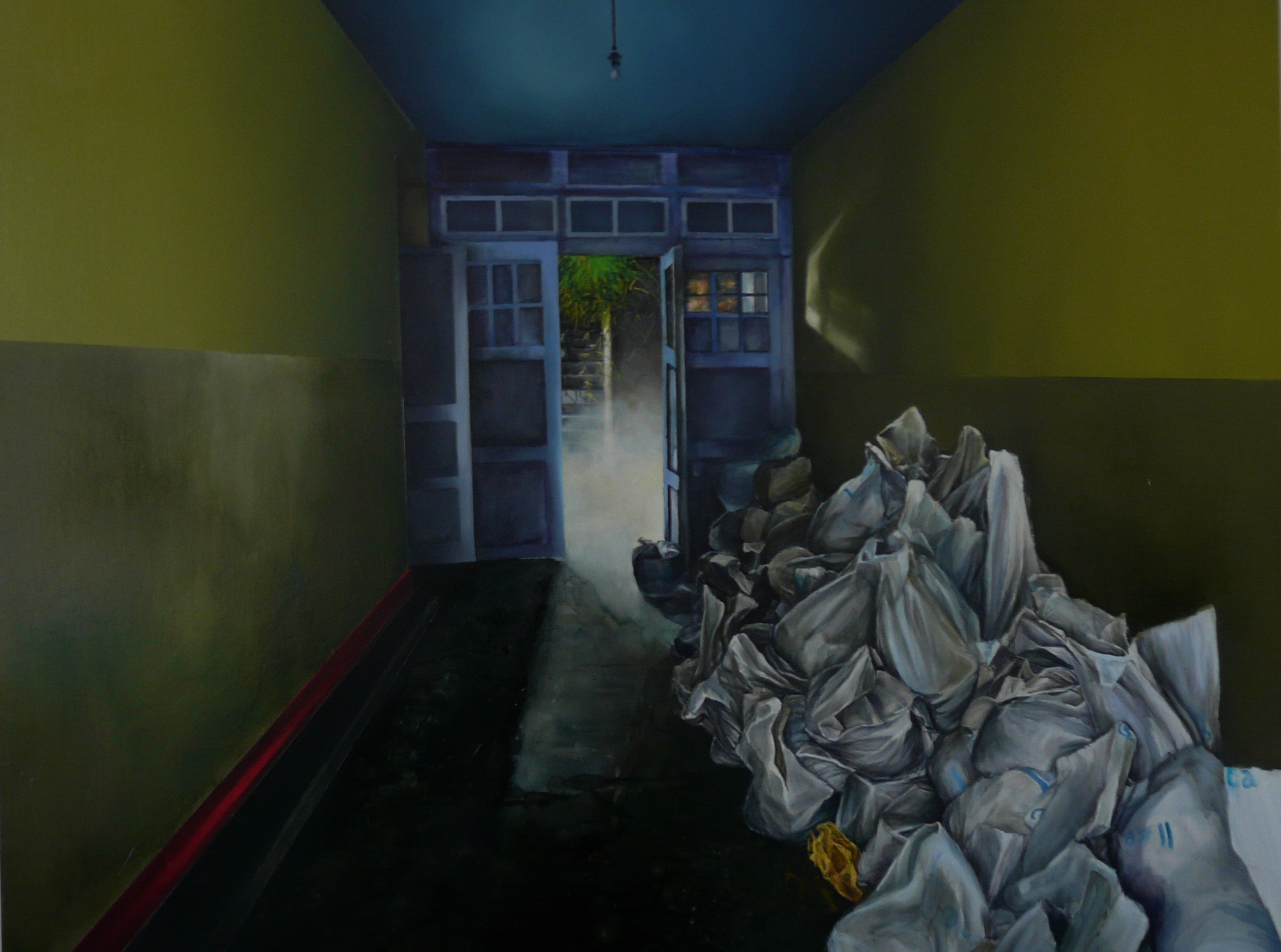 the pass, still life, yard, Natalia Szymonik painting