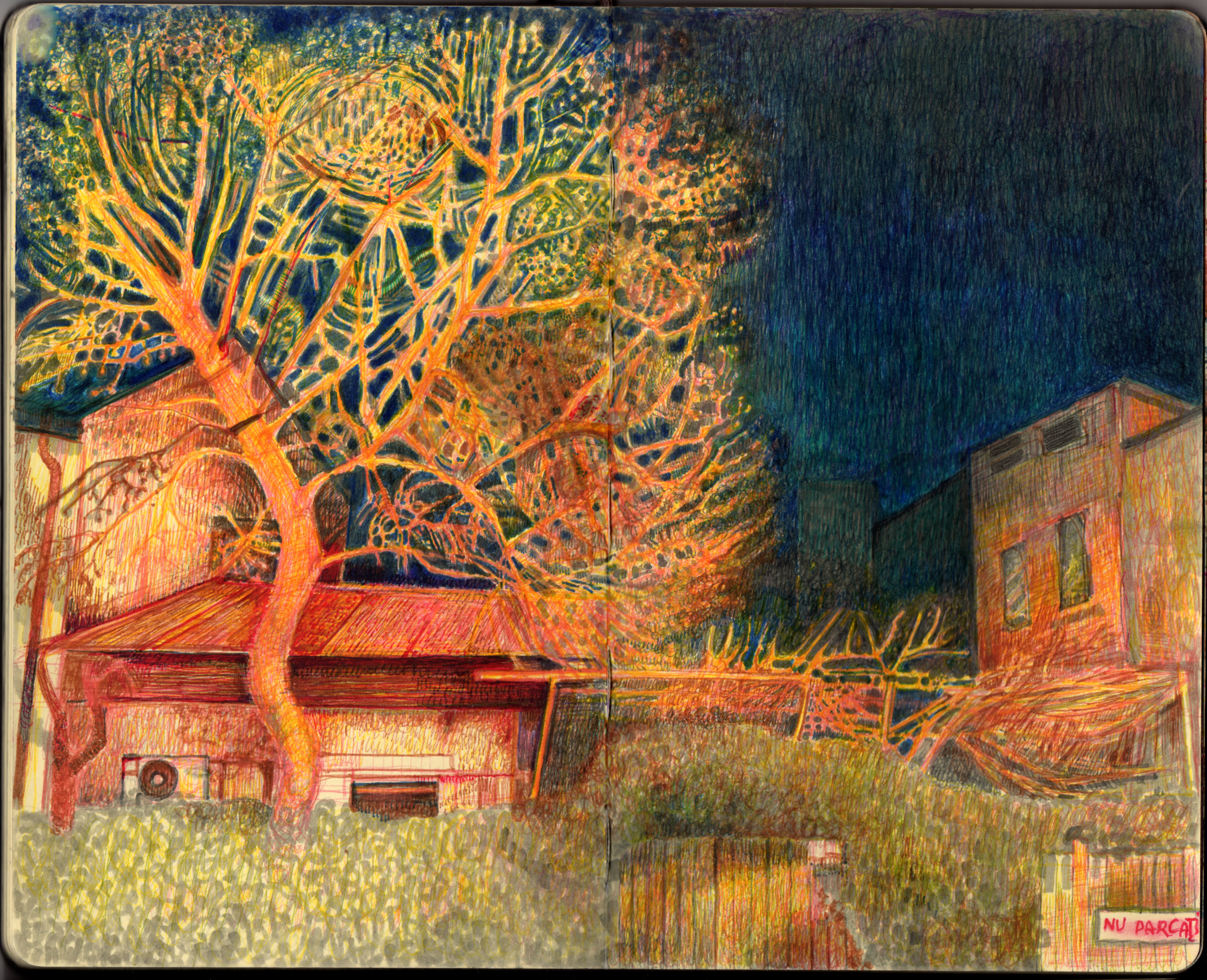 noc, night, trees, bucarest, romania, night litghts