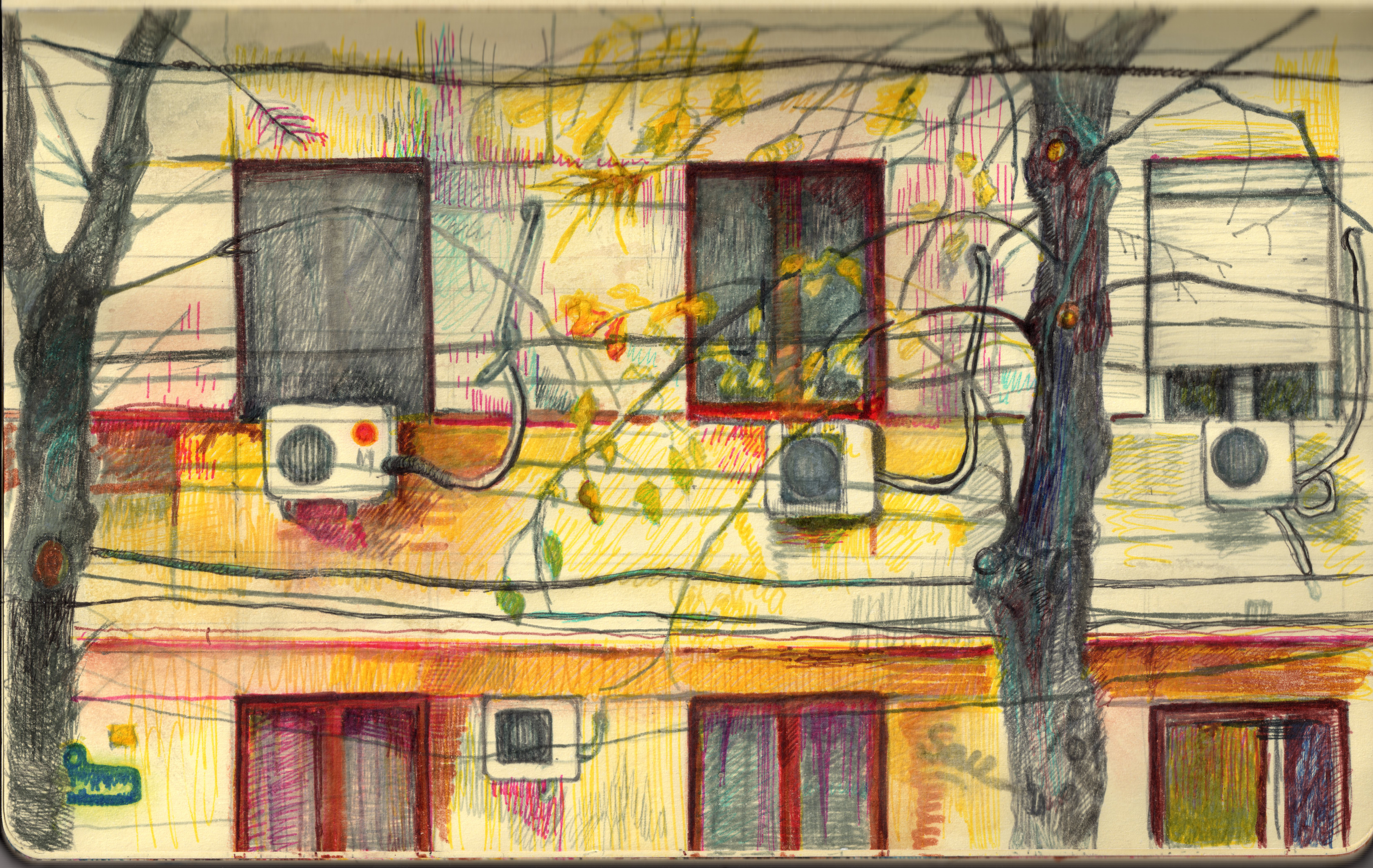 fine felt tip on paper, bucuresti, bucurest