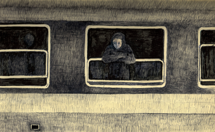 podróz, postac, samotna droga, nataliaszymonik art